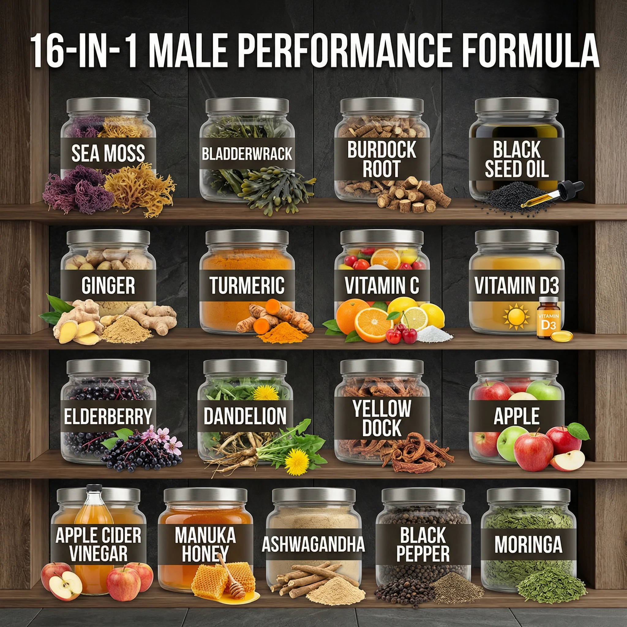 Sea Moss 16-In-1 Gummies - For Bloodflow & Male Vitality - Image 5