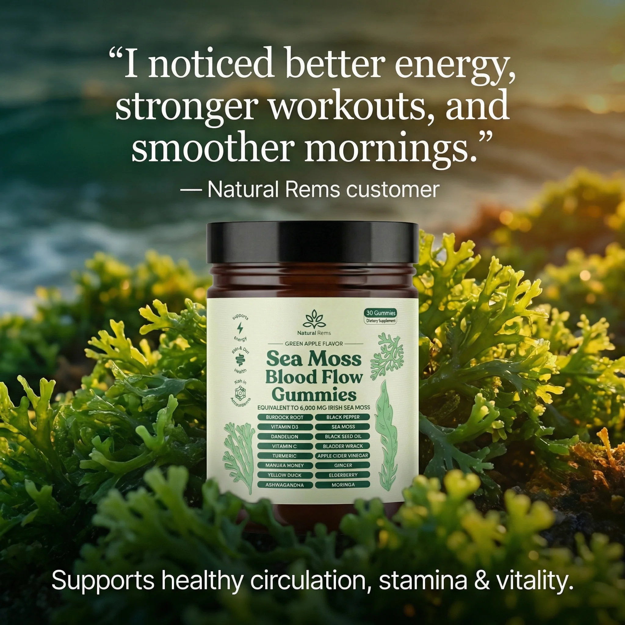 Sea Moss 16-In-1 Gummies - For Bloodflow & Male Vitality - Image 6