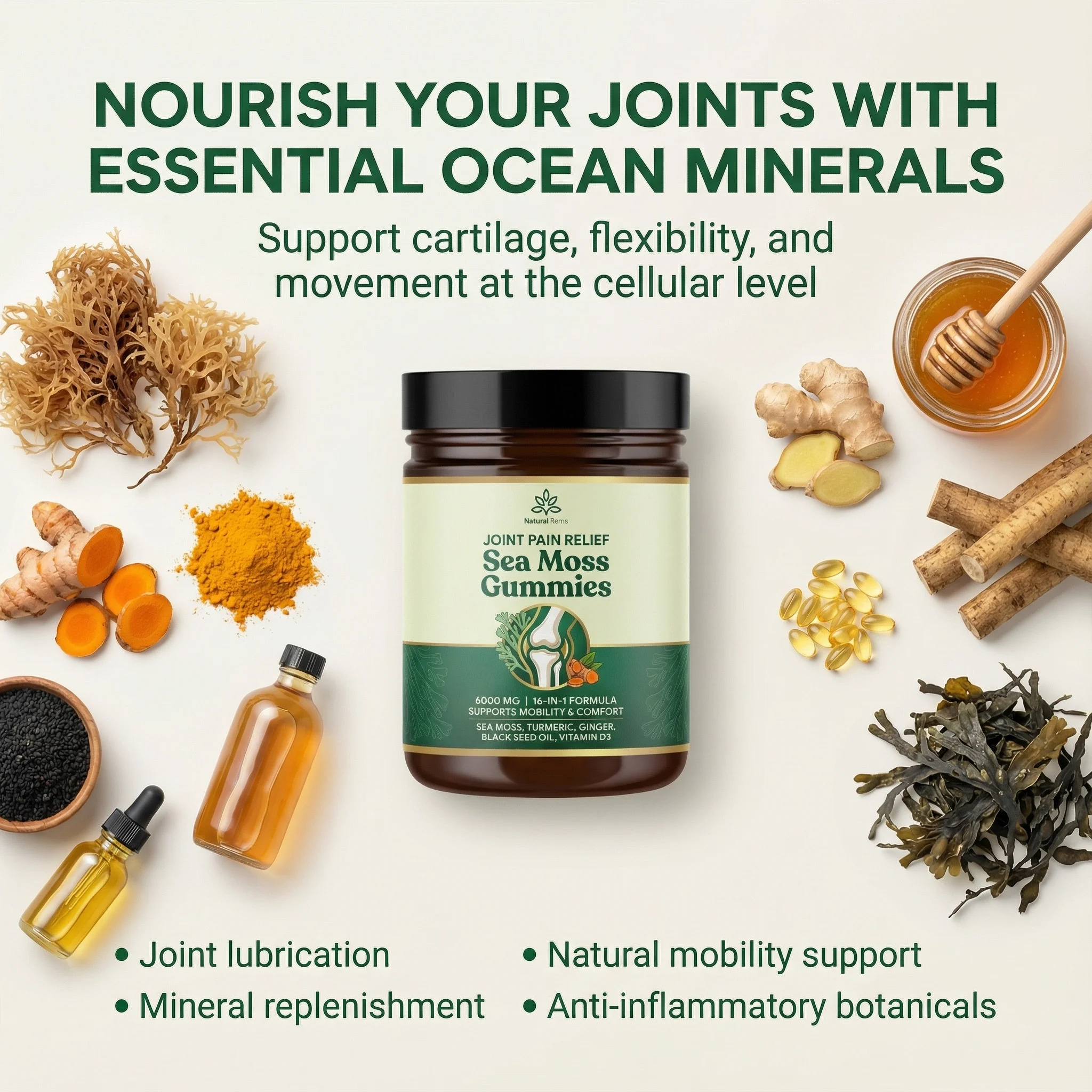 Sea Moss 16-In-1 Gummies - For Joint Comfort & Mobility - Image 3